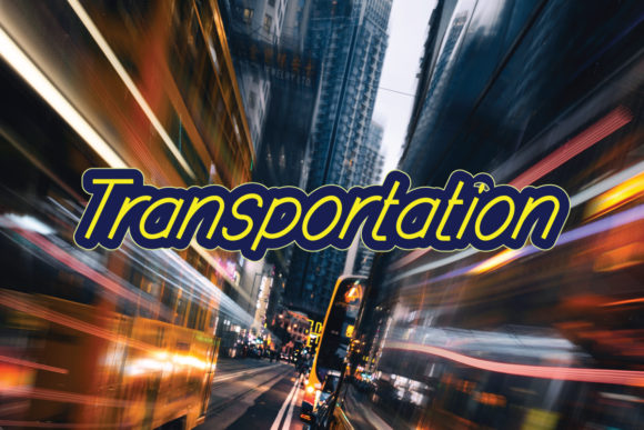 Transportation Font for Editorial Design