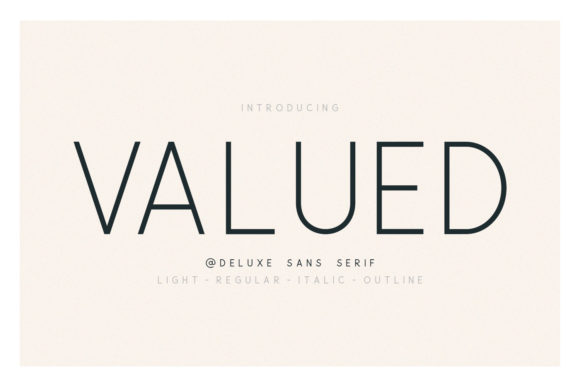 Valued Family: A Modern Typeface for Editorial Design
